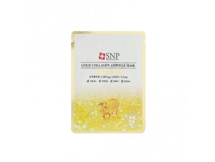SNP Gold Collagen Ampoule mask - vyživující pleťová maska se zlatem a kolagenem