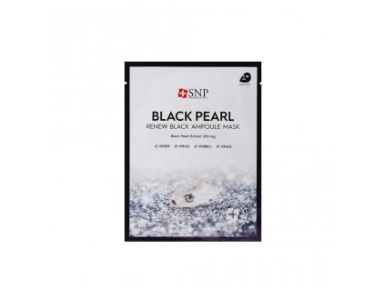 SNP Black Pearl Renew black ampoule mask - revitalizační pleťová maska s extraktem z černých perel