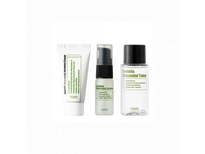 Purito Centella Unscented Mini Kit - sada neparfémovaných mini produktů pro citlivou pleť