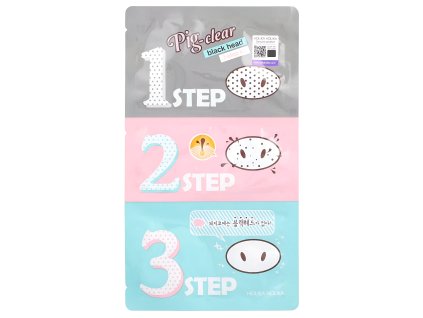 Holika Holika Pignose clear black head 3step kit- maska na zanesené póry