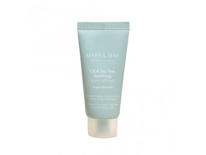 Mary&May Cica Tea Tree Soothing wash off pack - zklidňující pleťová maska s Pupečníkem Asijským