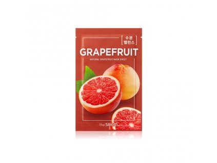 The Saem Natural Grapefruit mask sheet - pleťová maska pro rozjasnění pleti s grapefruitem