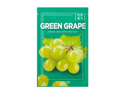 4277 1 the saem natural green grape mask sheet osvezujici maska s hroznovym extraktem