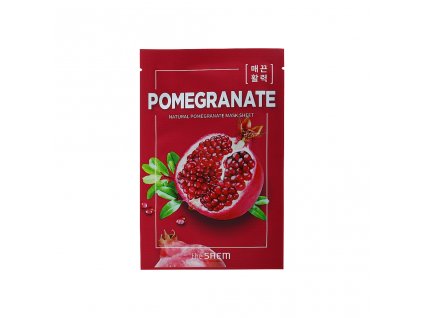 The Saem Natural Pomegranate mask sheet - revitalizační pleťová maska s Granátovým jablkem