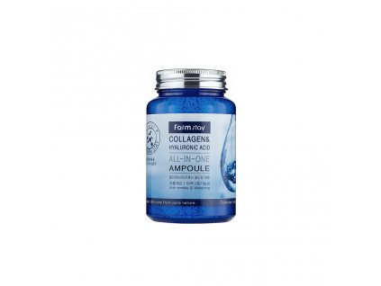 Farm Stay All in one Collagen and Hyaluronic acid ampoule - hydratační ampoule s Kyselinou Hyaluronovou a Kolagenem