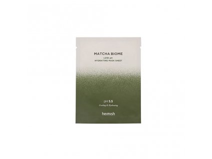 Heimish Matcha Biome Low pH Hydrating mask sheet - hydratační pleťová maska s Probiotiky a Matchou