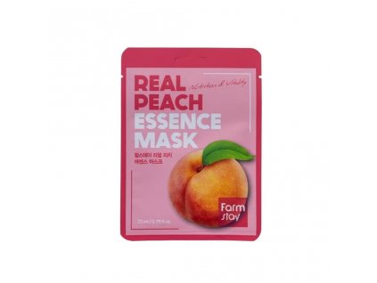 Farm Stay Real Peach essence mask - posilující maska s extraktem z Broskví