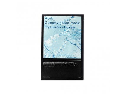 Abib Gumy Sheet mask Hyaluron sticker - hydratační plátýnková maska s Kyselinou Hyaluronovou