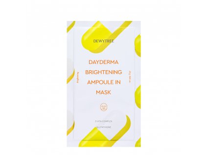 Dewytree Dayderma Brightening Ampoule in mask - rozjasňující plátýnková maska s vitamínovým komplexem a Glutathionem