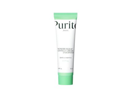 Purito Wonder Releaf Centella cream Unscented - zklidňující regenerační pleťový krém s Pupečníkem Asijským bez přidané parfemace