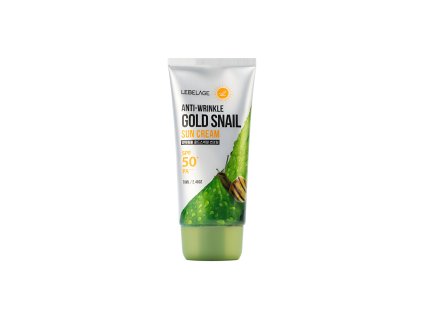 Lebelage Anti-Wrinkle Gold Snail Sun Cream SPF50+/PA+++ - ochranný krém s protivráskovým účinkem