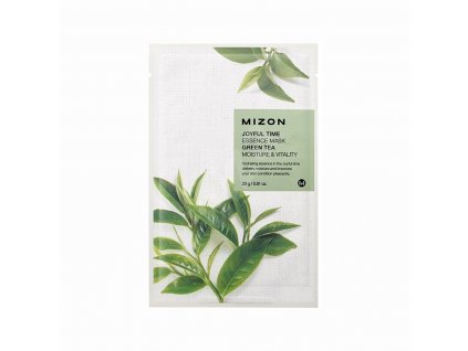 Mizon Joyful Time Essence Green Tea - pleťová maska se zeleným čajem