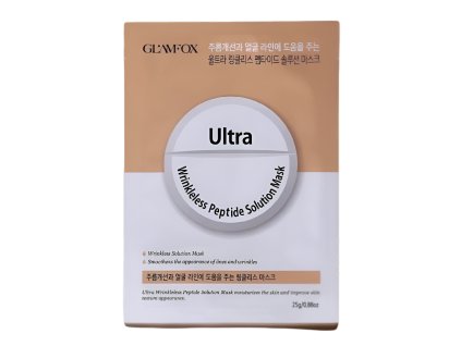 6964 korejska kosmetika glamfox ultra wrinkleless peptide solution mask intenzivni pletova maska s peptidy pro vyhlazeni vrasek a hydrataci 25 g (1)