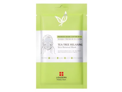 7629 leaders insolution tea tree relaxing skin renewal mask zklidnujici platynkova maska s extraktem z tea tree