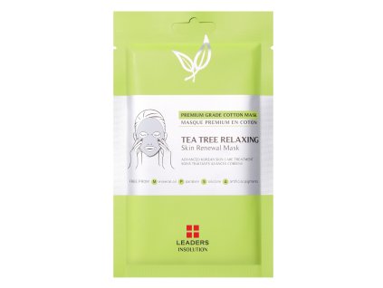 Leaders Insolution Tea Tree Relaxing Skin Renewal mask - zklidňující plátýnková maska s extraktem z Tea Tree