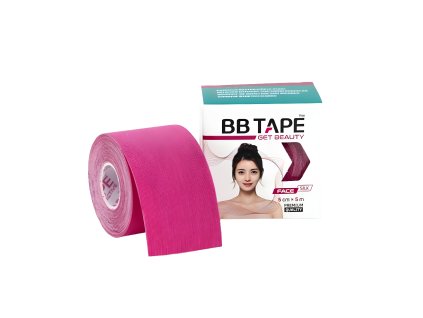 7864 korejska kosmetika tejpy bbtape face silk tape pink hedvabne liftingove oblicejove pasky 5mx5cm (1)