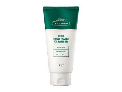 6196 korejska kosmetika vt cica mild foam cleanser jemna cistici pena s komplexem cica 300 ml