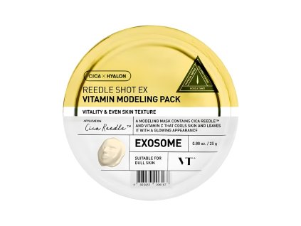 6685 3 korejska kosmetika vt reedle shot ex vitamin modelling pack rozjasnujici maska s mikro jehlickami pro zarivou plet 25 g