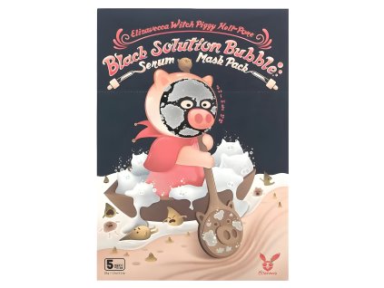 Elizavecca Black Solution Bubble Serum Mask Pack - bublinková hloubkově čistící maska