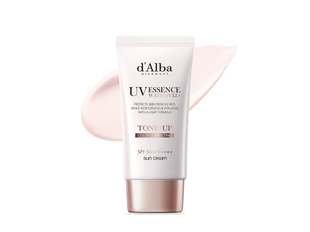 Jemně tónovací krém s ochranným faktorem - d´Alba Waterfull Tone-Up Sun Cream SPF50+/PA++++