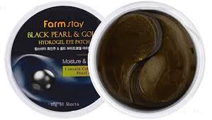 Levně Hydrogelové polštářky pod oči s černou perlou a zlatem - Farm Stay Black Pearl&Gold Hydrogel Eye patch
