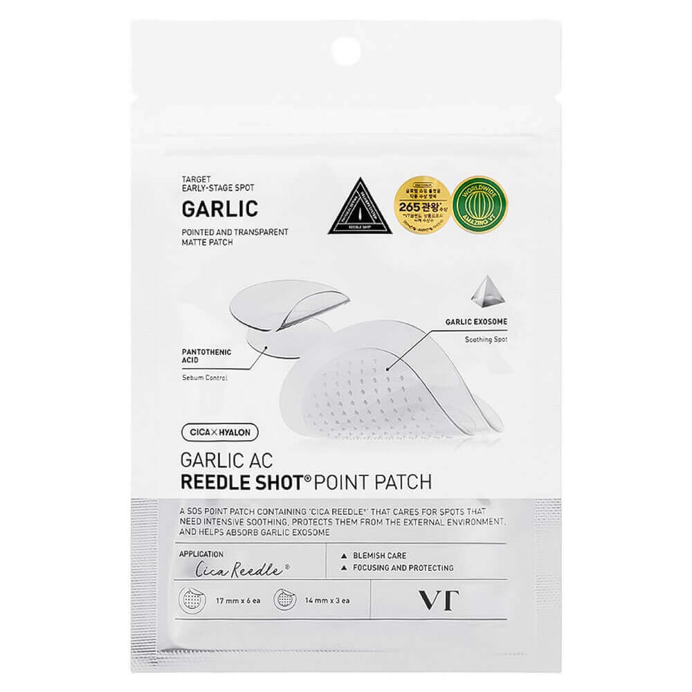 Levně Hojivé hydrogelové náplasti na akné s mikrojehličkami - VT Cosmetics Garlic AC Reedle Shot Point Patch