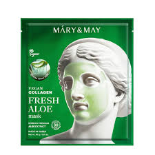 Zklidňující hydrogelová maska s Aloe Vera - Mary&May Vegan Collagen Fresh Aloe Mask