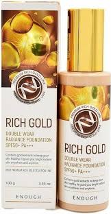Levně Rozjasňující make-up se zlatými částečkami - Enough Rich Gold Double Wear Radiance Foundation SPF50+/PA+++ #13
