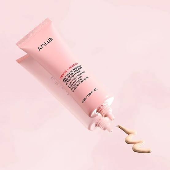 Multifunkční tónovací krém s ochranným faktorem - Anua Peach+Niacin UV Tone Up Protection 01 Melting Peach SPF50+/PA++++
