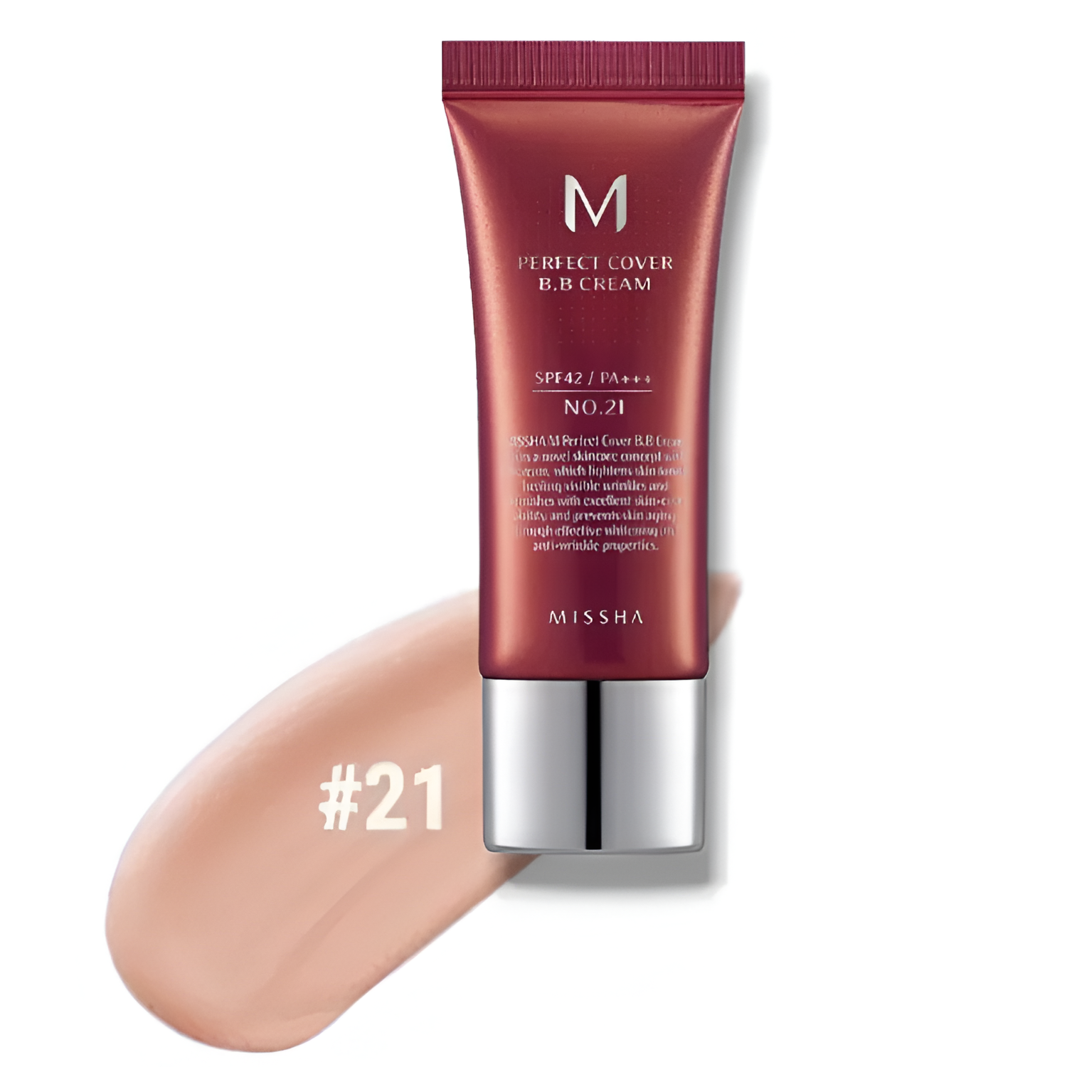 Levně BB krém s ochranným faktorem - Missha Perfect Cover BB Cream odstín: No. 21 Light Beige