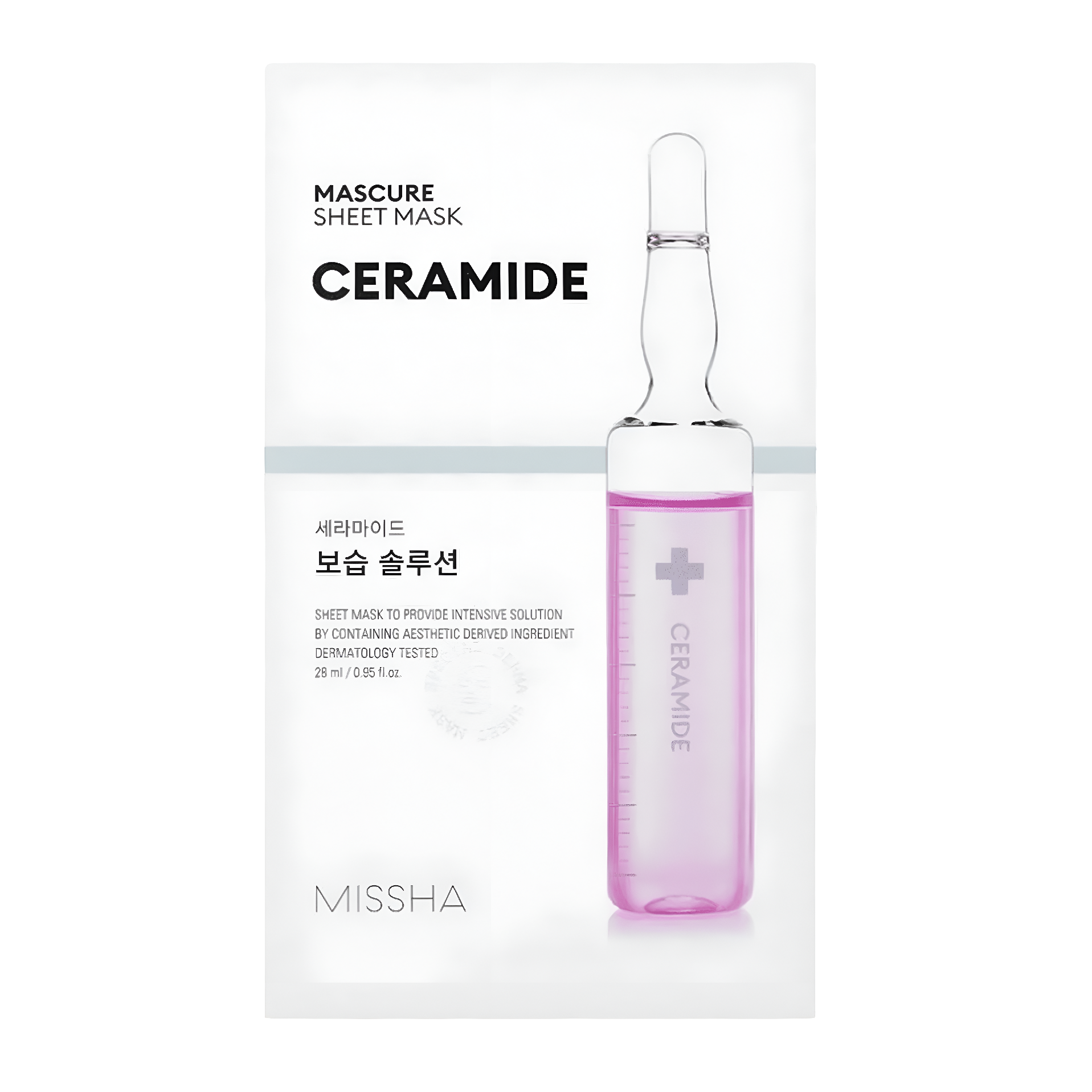 Levně Posilující plátýnková maska s Ceramidy - Missha Mascure sheet mask Ceramide