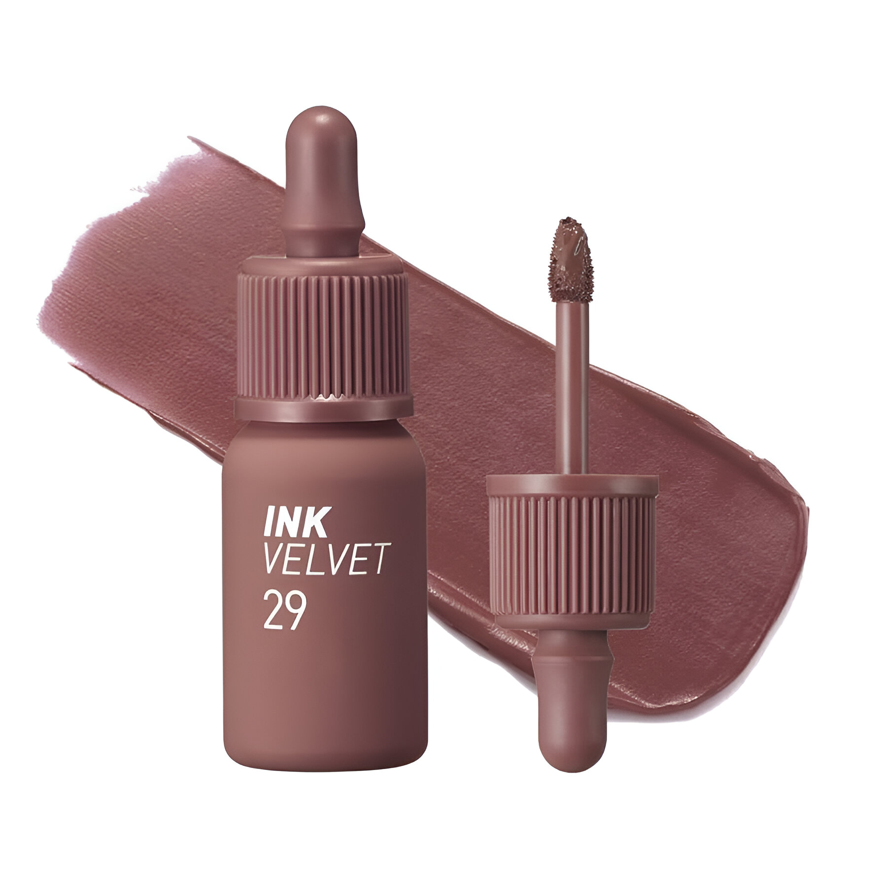 Levně Dlouhotrvající barevný Tint na rty se saténovým finishem - Peripera Ink Velvet odstín: 29 Cocoa Nude