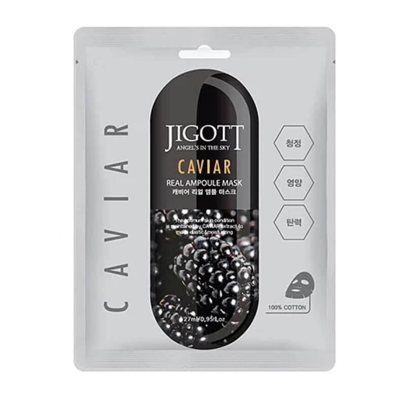 Levně Liftingová pleťová maska s Kaviárem - Jigott Real Ampoule Mask Caviar