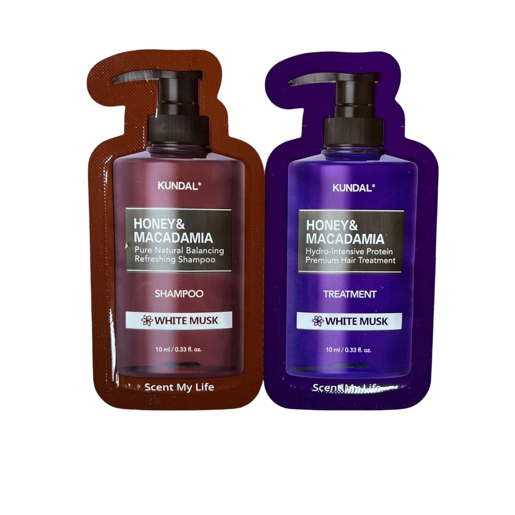 Set vzorků šampon+vlasová kůra Kundal Vůně: White Musk
