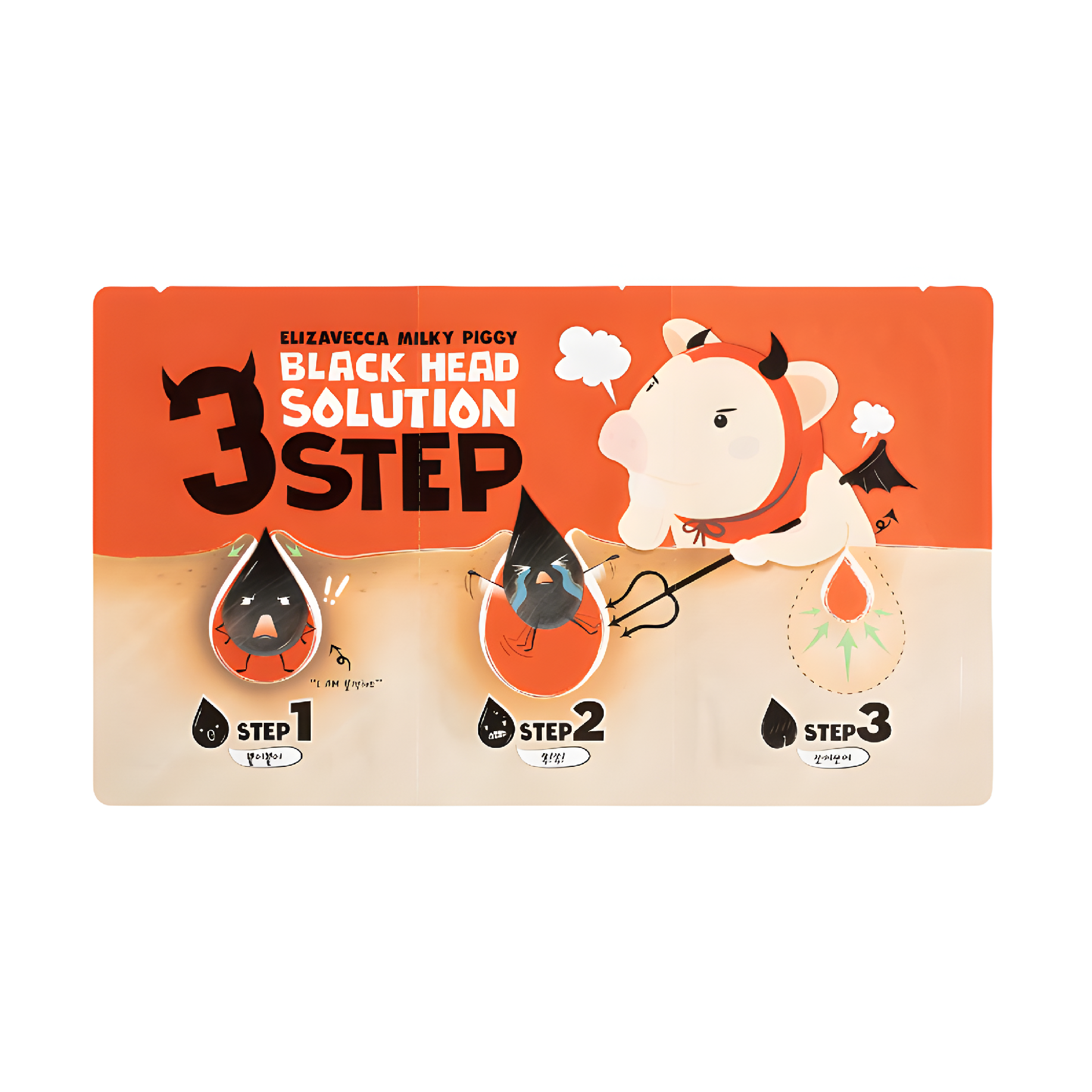 Levně Čistící náplasti na nos - Elizavecca Milky Piggy Black Head Solution 3 Step Nose Strip