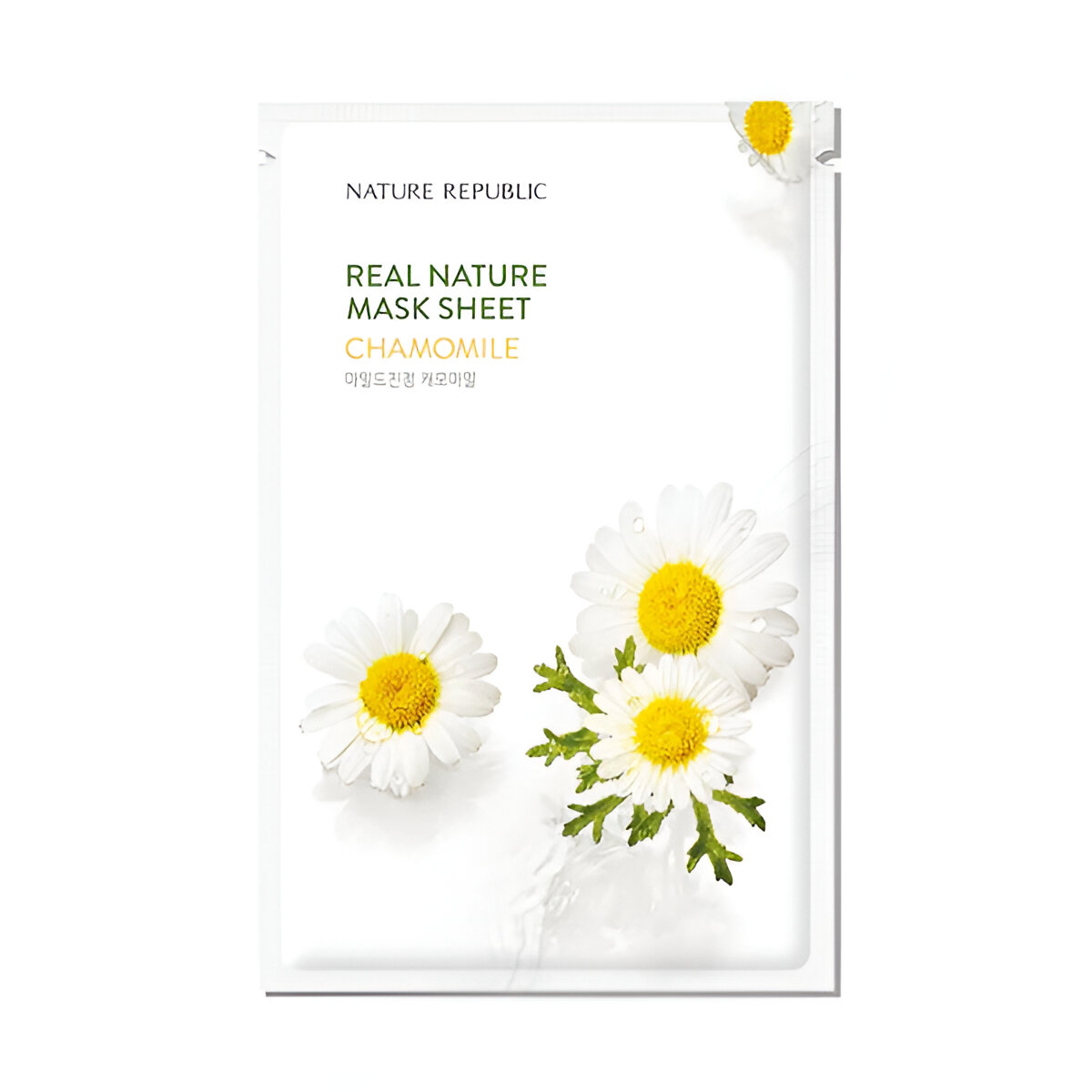 Levně Zklidňující plátýnková maska s Heřmánkem - Nature Republic Real Nature Mask Sheet Chamomile