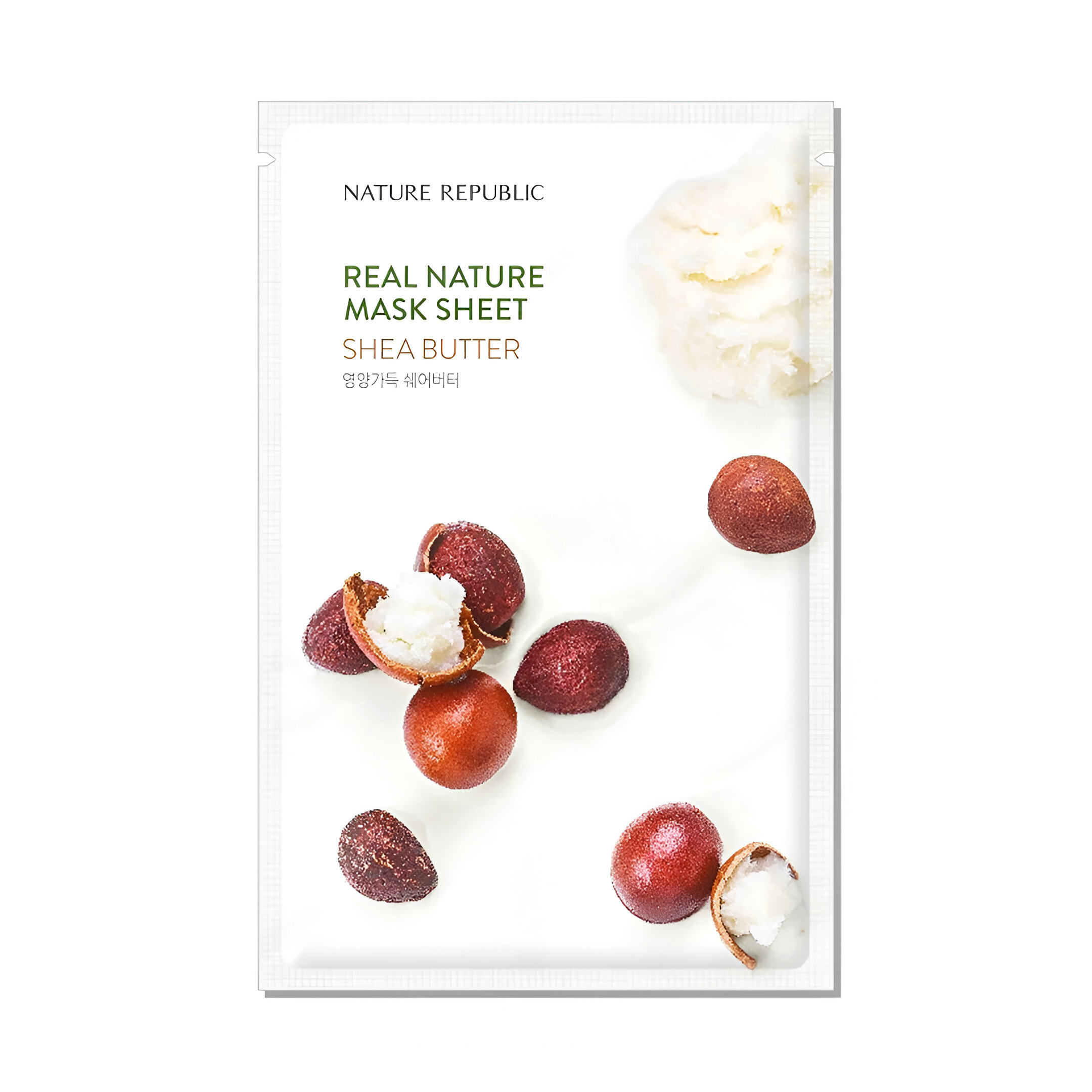 Levně Zvláčňující plátýnková maska s Bambuckým máslem - Nature Republic Real Nature mask sheet Shea Butter