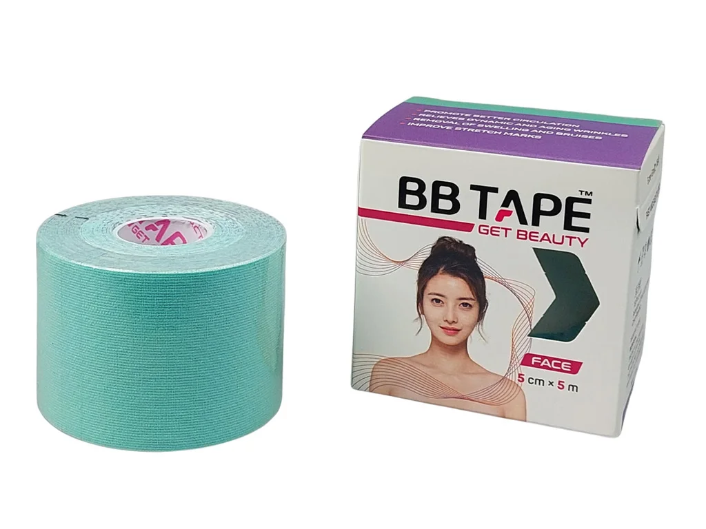 Hedvábné liftingové obličejové pásky 5cmx5m - BB Tape Face Silk Tape Purple