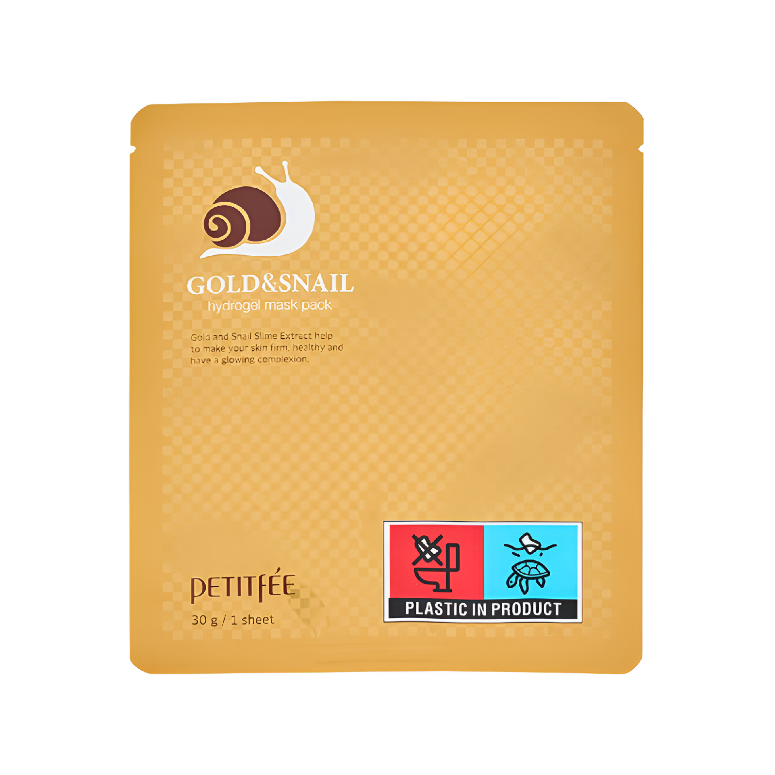 Levně Hydrogelová pleťová maska s filtrátem hlemýždího sekretu - Petitfée Gold & Snail Hydrogel Mask