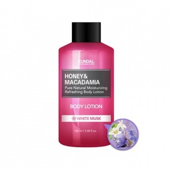 Levně Vyživující, hydratační tělové mléko s medem - Kundal Honey&Macadamia Body Lotion Vůně: White Musk