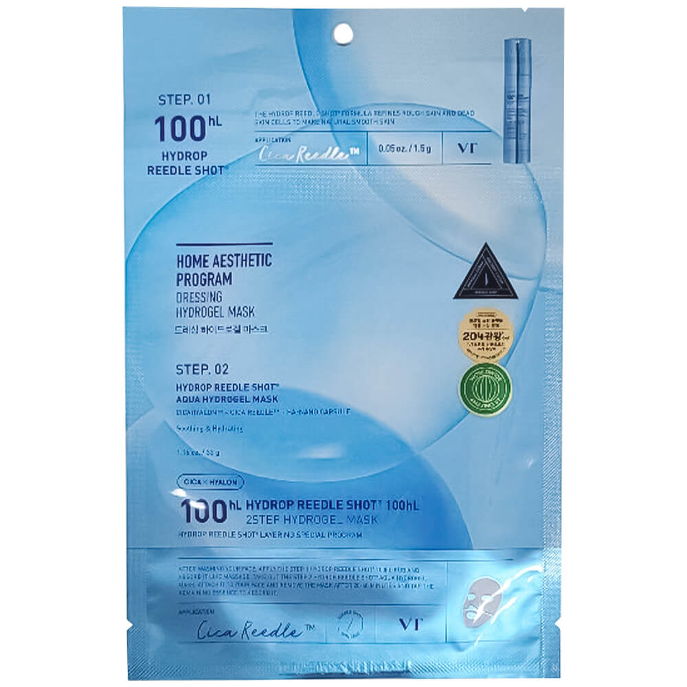Levně Hloubkově hydratační 2-kroková maska s mikrojehličkovým sérem - VT Cosmetics Hydrop HL Reedle Shot 100 2Step Hydrogel Mask