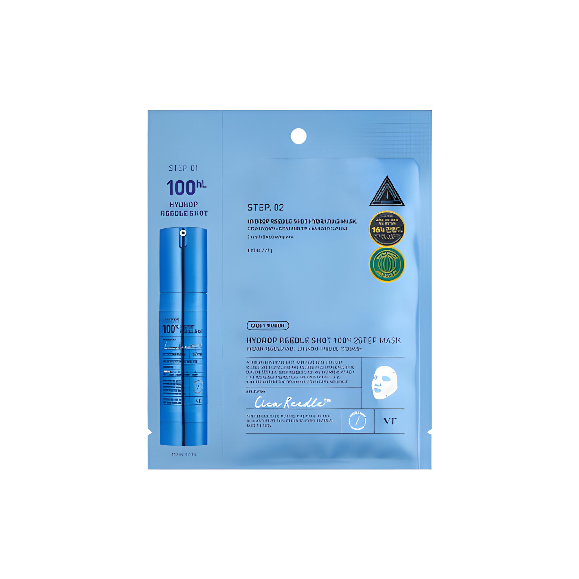 Levně Dvoufázová hydratační maska s mikrojehličkovým sérem - VT Cosmetics Hydrop Reedle Shot 100hl 2Step Mask
