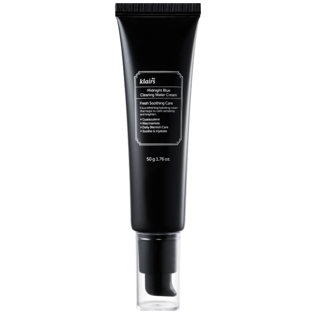 Levně Lehký zklidňující krém na obličej s guaiazulenem Mini - Dear Klairs Midnight Blue Сlearing Water Cream Mini