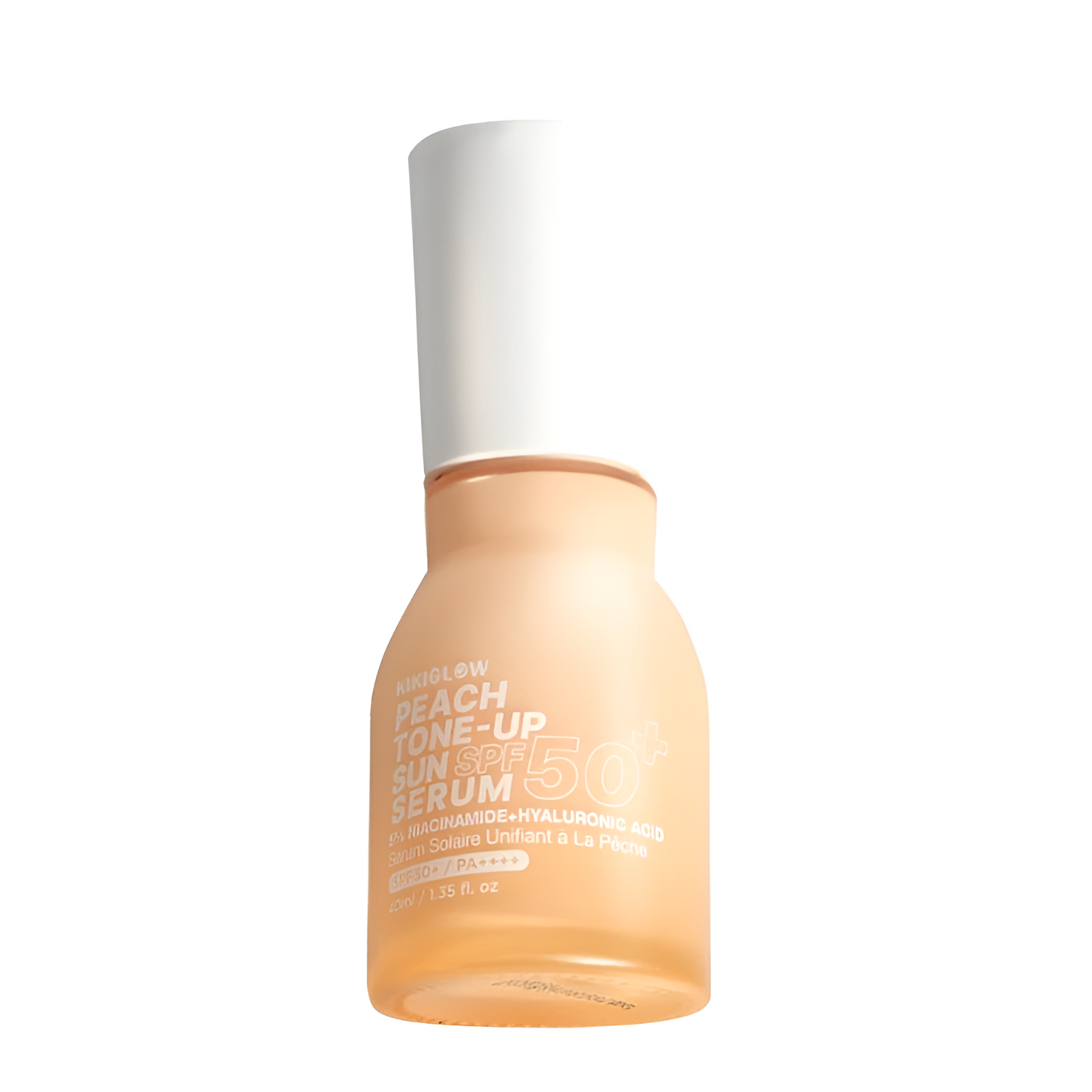 Levně Rozjasňující pleťové sérum s extraktem z Broskví - KikiGlow Peach Tone-Up Sun serum SPF50+/PA++++