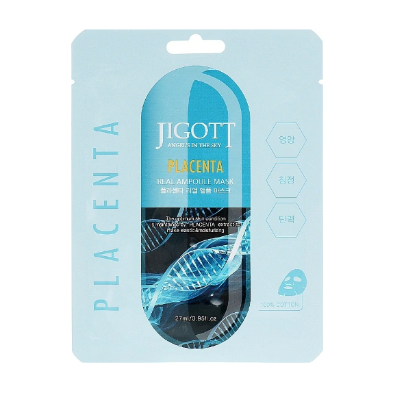 Levně Vyživující plátýnková maska s Placentou - Jigott Placenta Real Ampoule mask