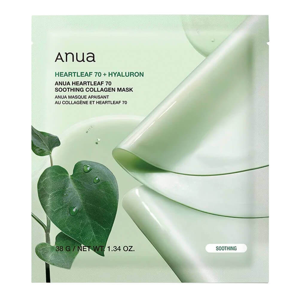 Levně Hydrogelová zklidňující pleťová maska - Anua Heartleaf 70 Soothing Collagen Mask