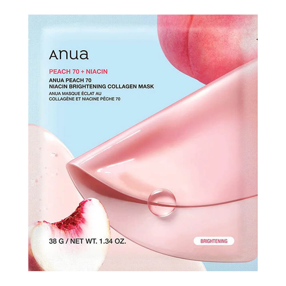 Levně Rozjasňující hydrogelová maska s Kolagenem - Anua Peach 70 Niacin Brightening Collagen Mask