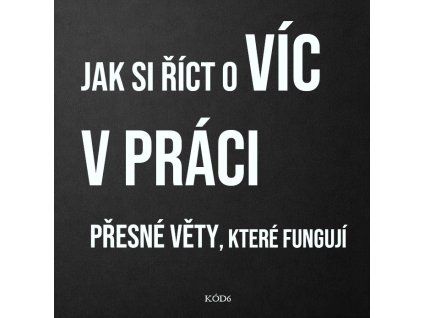 JAK SI ŘÍCT O VÍC V PRÁCI