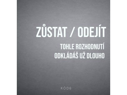 obalka zustat odejit