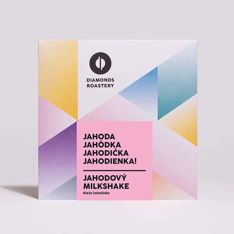 Diamonds Roastery Bean to bar Jahodový Milkshake Biela čokoláda Organic